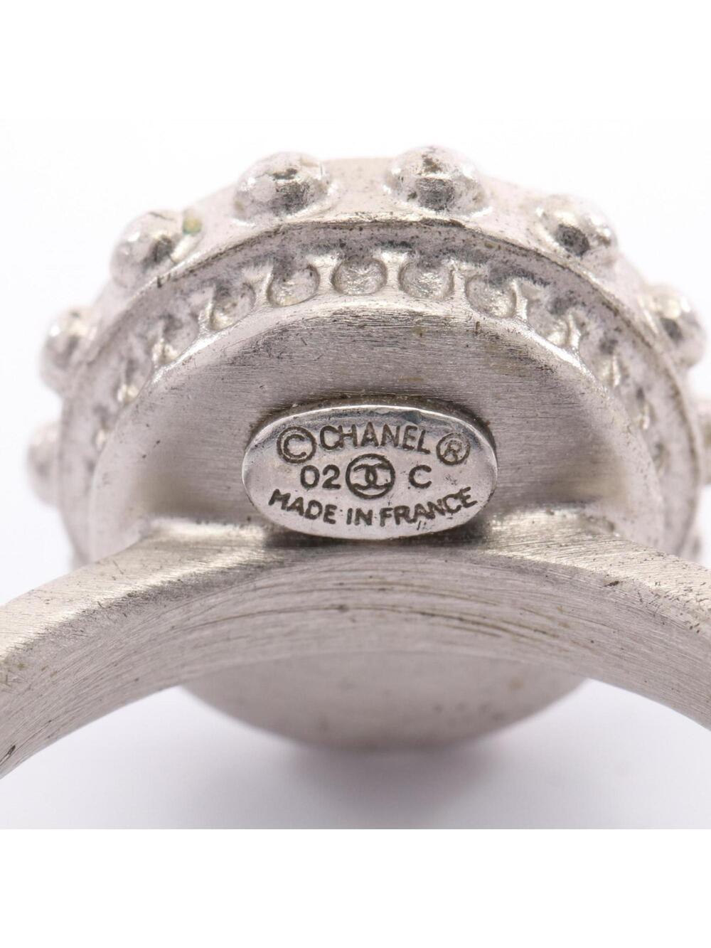 Chanel Cc Logo Ring Sterling Silver #246672C73B - Picture 4 of 6